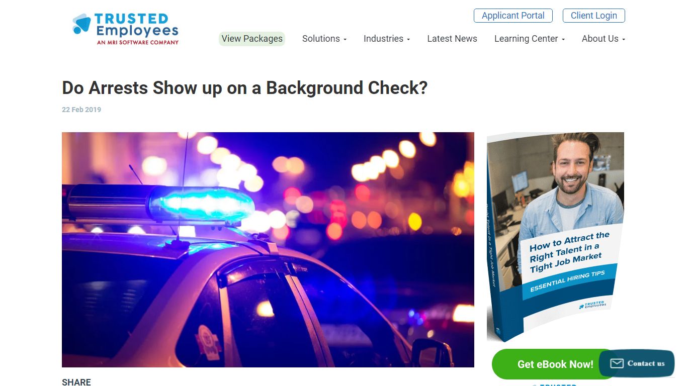 Do Arrests Show up on a Background Check?