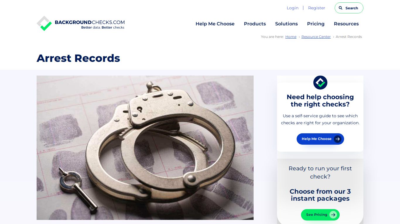 Arrest Records - background checks